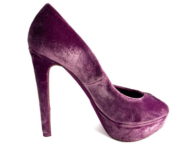 Miss Dior Peep Toes 135 Pump in Velluto 40.5 Viola Porpora - vista 8