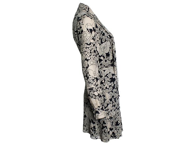 Vestido de estampado floral con botones Saint Laurent Negro - vista 5