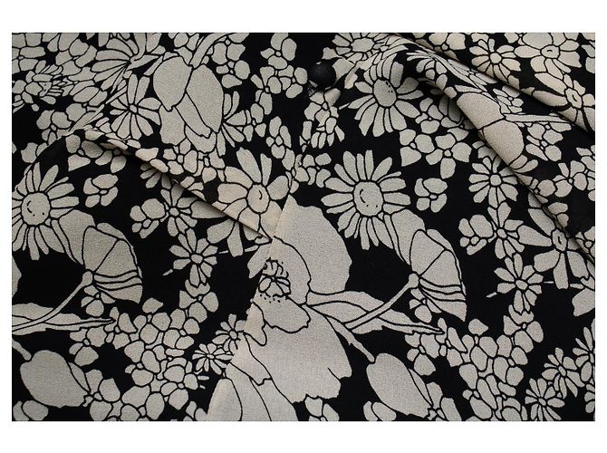 Vestido de estampado floral con botones Saint Laurent Negro - vista 6