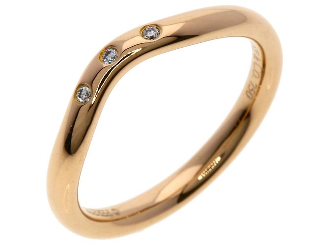 Anello a banda curva in oro rosa 18K con 3 diamanti Tiffany & Co. - vista 2