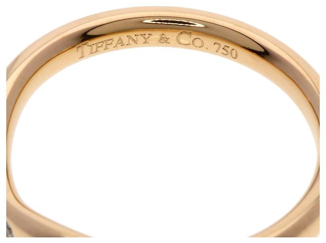 Anello a banda curva in oro rosa 18K con 3 diamanti Tiffany & Co. - vista 5