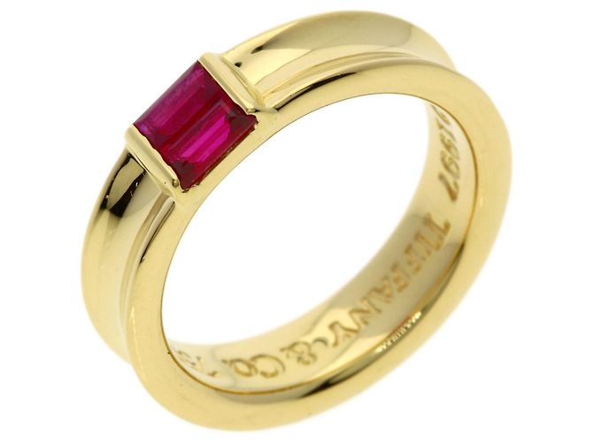 Anello impilabile in rubino in oro giallo 18K Tiffany & Co. - vista 2