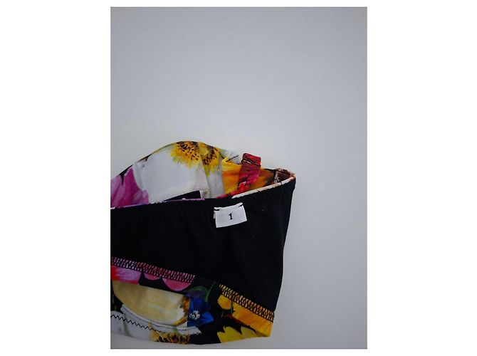 Dolce & Gabbana Zweiteiliger Badeanzug mit Blumenmuster Schwarz Mehrfarben - Ansicht 4