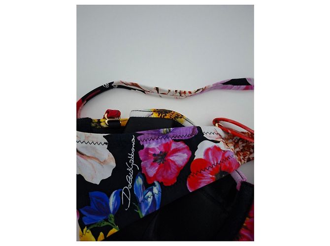 Dolce & Gabbana Zweiteiliger Badeanzug mit Blumenmuster Schwarz Mehrfarben - Ansicht 5