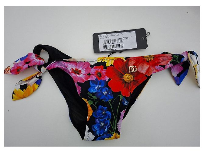 Dolce & Gabbana Zweiteiliger Badeanzug mit Blumenmuster Schwarz Mehrfarben - Ansicht 6