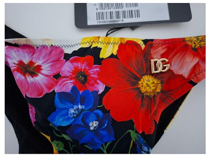 Dolce & Gabbana Zweiteiliger Badeanzug mit Blumenmuster Schwarz Mehrfarben - Ansicht 7