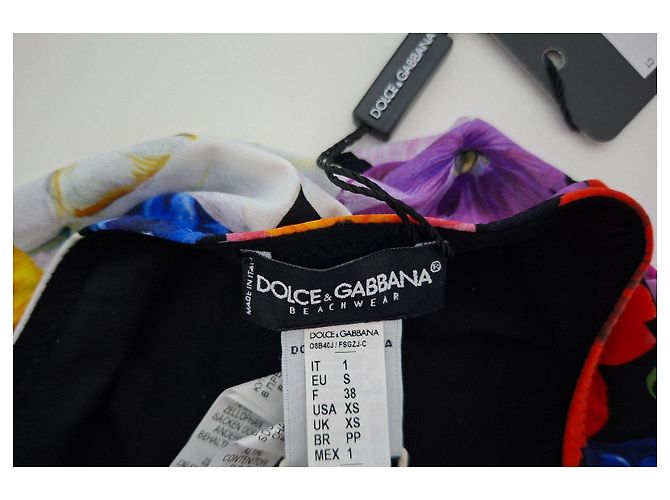 Dolce & Gabbana Zweiteiliger Badeanzug mit Blumenmuster Schwarz Mehrfarben - Ansicht 8
