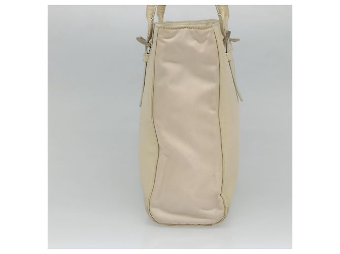 Prada Vintage Nylon and Leather Weiß - Ansicht 3