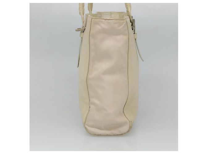 Prada Vintage Nylon and Leather Weiß - Ansicht 4