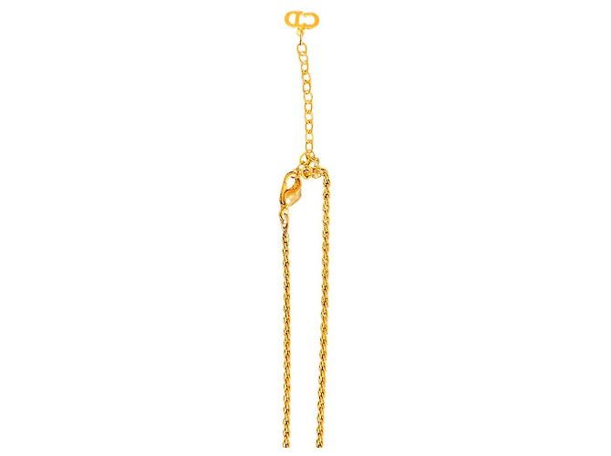 Dior Halskette mit Medaillon-Logo aus Strass in Goldoptik - Ansicht 3