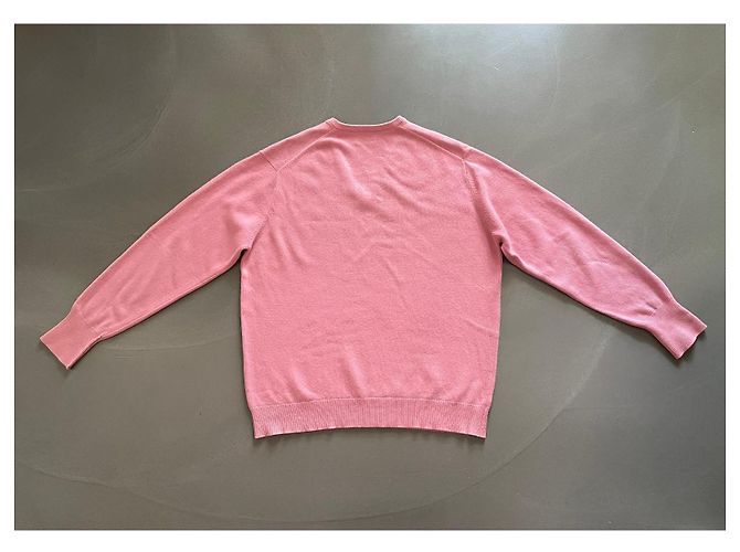 Pull Barrie Rose V-Ausschnitt - 100% Kaschmir Gr. XL Pink - Ansicht 2