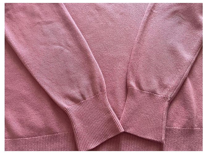 Pull Barrie Rose V-Ausschnitt - 100% Kaschmir Gr. XL Pink - Ansicht 8
