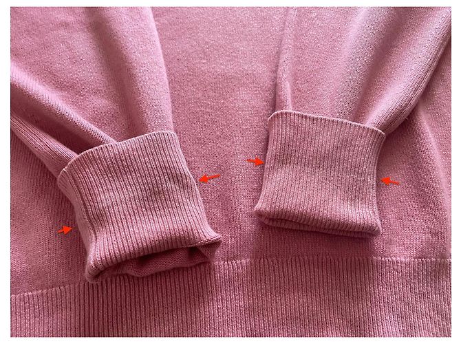 Pull Barrie Rose V-Ausschnitt - 100% Kaschmir Gr. XL Pink - Ansicht 9