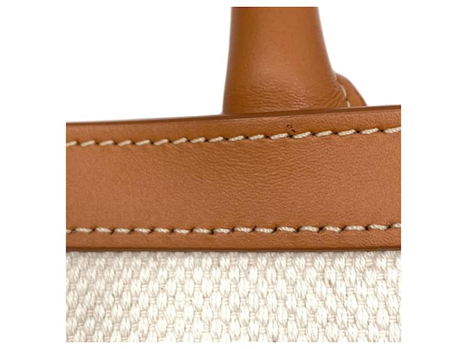 Céline Borsa a mano verticale Cabas 2 in 1 Celine Marrone Bianco - vista 11