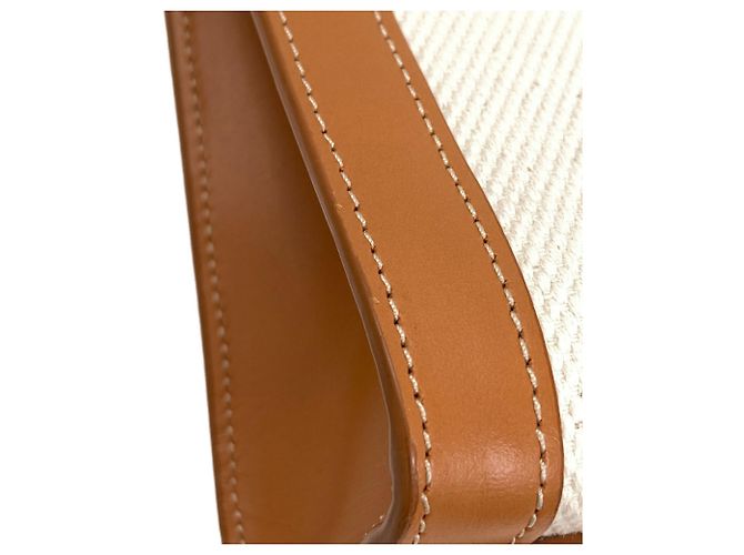 Céline Borsa a mano verticale Cabas 2 in 1 Celine Marrone Bianco - vista 14