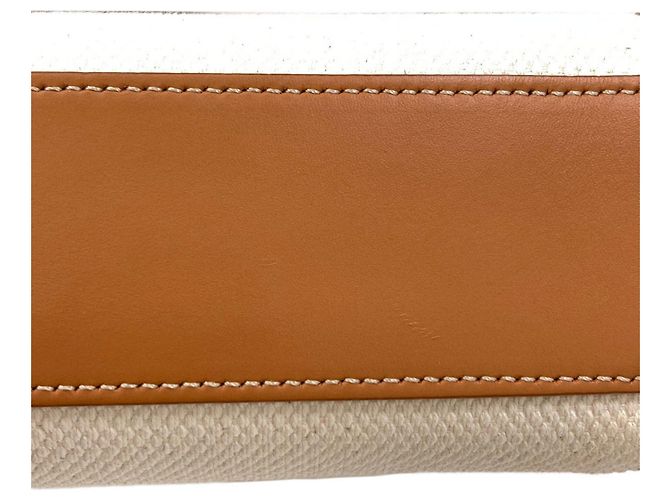 Céline Borsa a mano verticale Cabas 2 in 1 Celine Marrone Bianco - vista 15