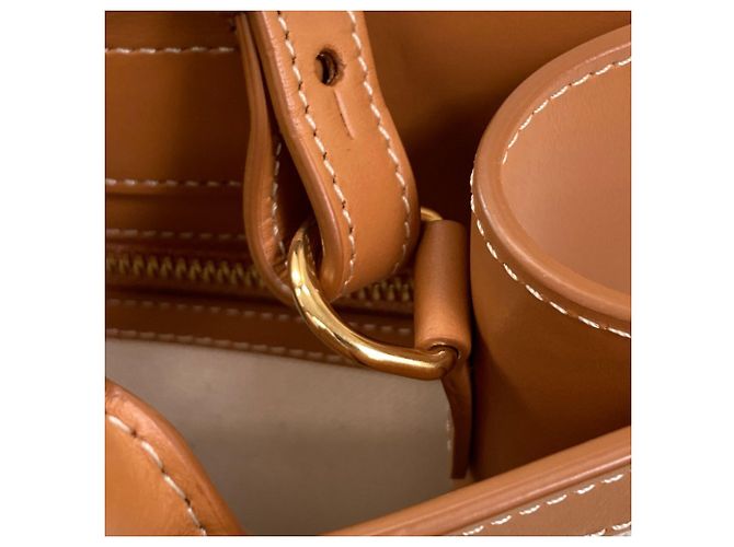 Céline Borsa a mano verticale Cabas 2 in 1 Celine Marrone Bianco - vista 16
