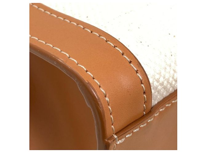 Céline Borsa a mano verticale Cabas 2 in 1 Celine Marrone Bianco - vista 25