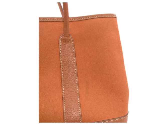Hermès Borsa Hermes Garden Party TPM Marrone Arancione - vista 14