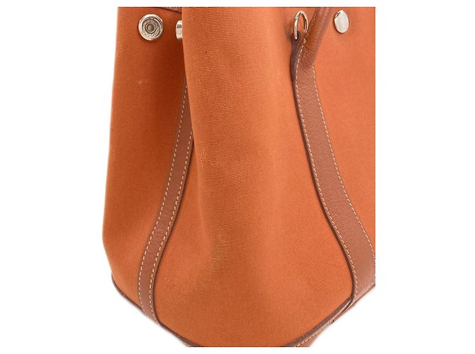 Hermès Borsa Hermes Garden Party TPM Marrone Arancione - vista 16