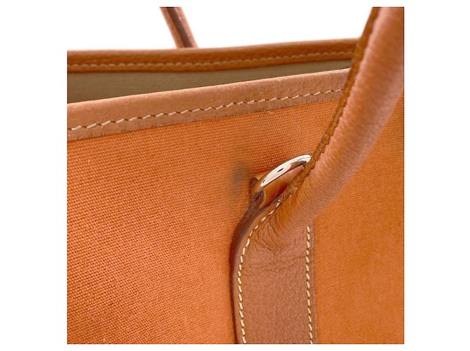 Hermès Borsa Hermes Garden Party TPM Marrone Arancione - vista 17