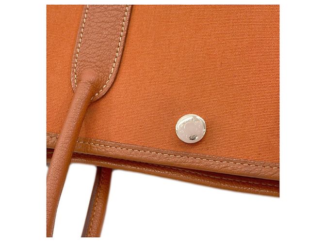 Hermès Borsa Hermes Garden Party TPM Marrone Arancione - vista 18