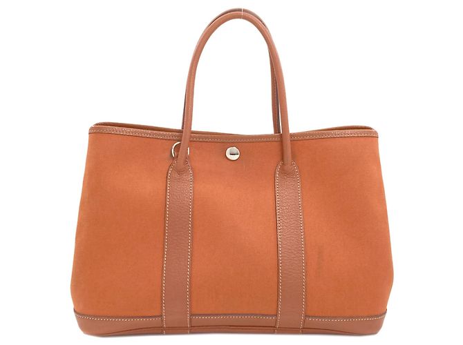 Hermès Borsa Hermes Garden Party TPM Marrone Arancione - vista 2