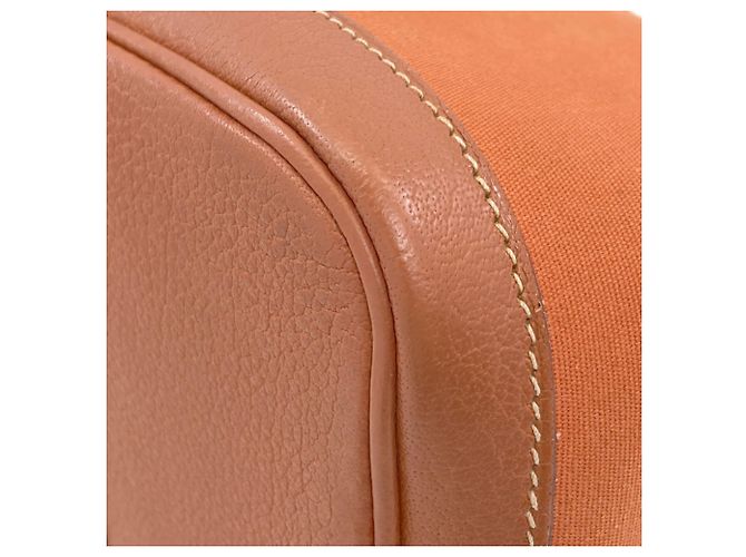 Hermès Borsa Hermes Garden Party TPM Marrone Arancione - vista 25
