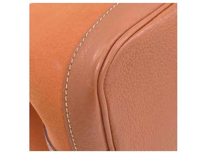 Hermès Borsa Hermes Garden Party TPM Marrone Arancione - vista 28