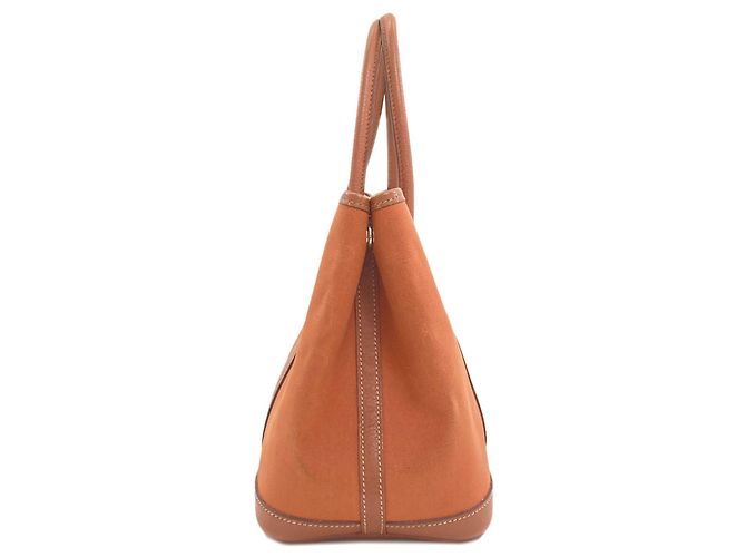 Hermès Borsa Hermes Garden Party TPM Marrone Arancione - vista 3