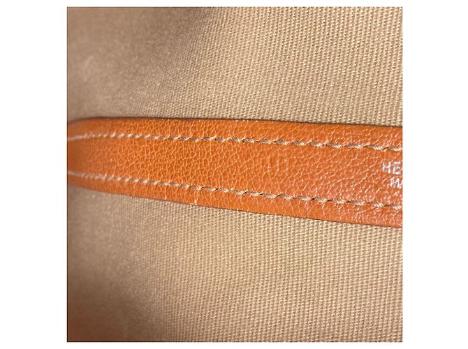 Hermès Borsa Hermes Garden Party TPM Marrone Arancione - vista 7