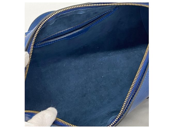 Borsa Soufflot Epi Louis Vuitton Blu - vista 4