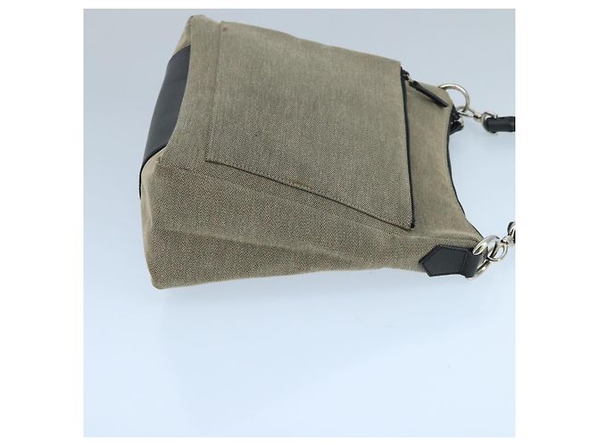 Gucci Vintage Bamboo Shoulder Canvas Beige - vista 3