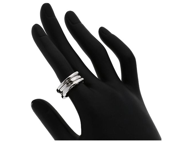 Bulgari Anello Bvlgari B-zero1 a 2 bande in oro bianco 18K - vista 5