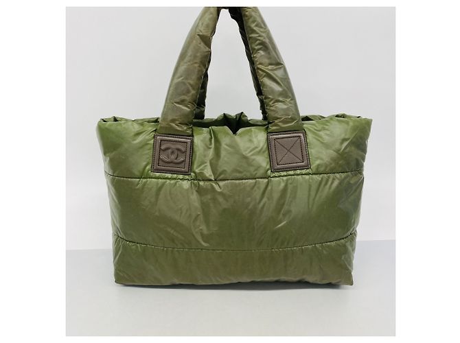 Chanel Coco Cocoon Nylon Tote Bag Grün - Ansicht 10