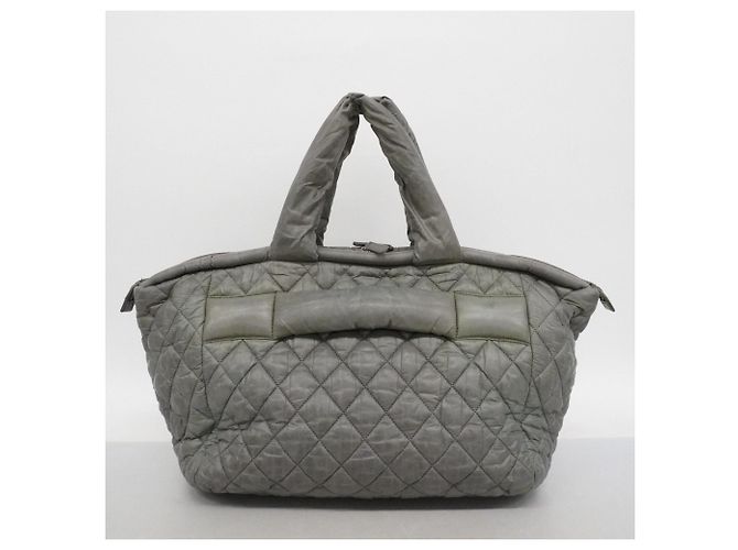 Borsa in nylon grigia Chanel Coco Cocoon Marrone - vista 15