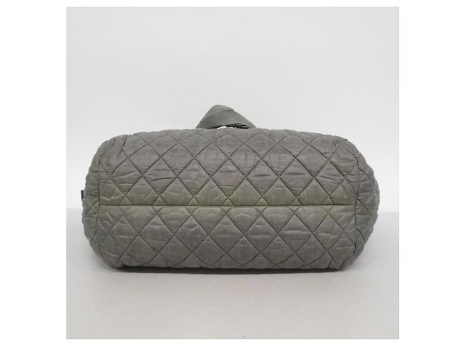 Borsa in nylon grigia Chanel Coco Cocoon Marrone - vista 3