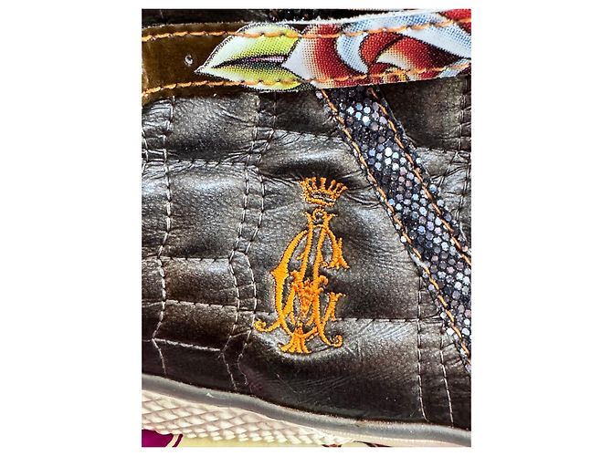 Autre Marque Sneaker alte da donna Christian Audigier con lacci e dettaglio trapuntato Grigio Metallico - vista 6