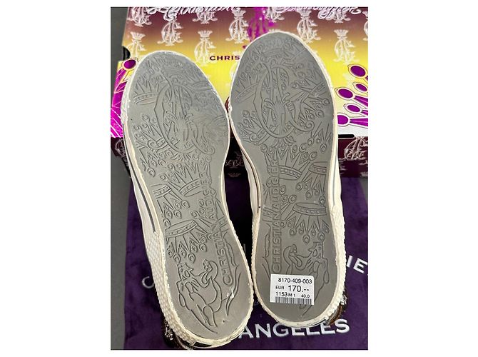 Autre Marque Sneaker alte da donna Christian Audigier con lacci e dettaglio trapuntato Grigio Metallico - vista 8