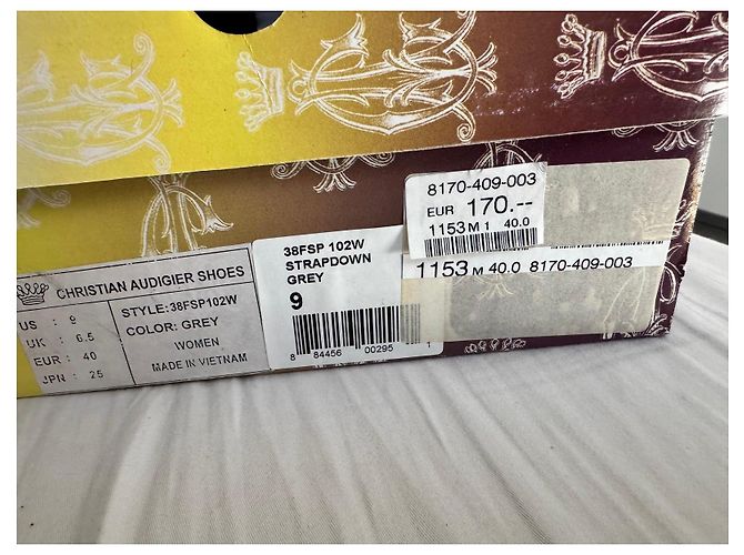 Autre Marque Sneaker alte da donna Christian Audigier con lacci e dettaglio trapuntato Grigio Metallico - vista 9