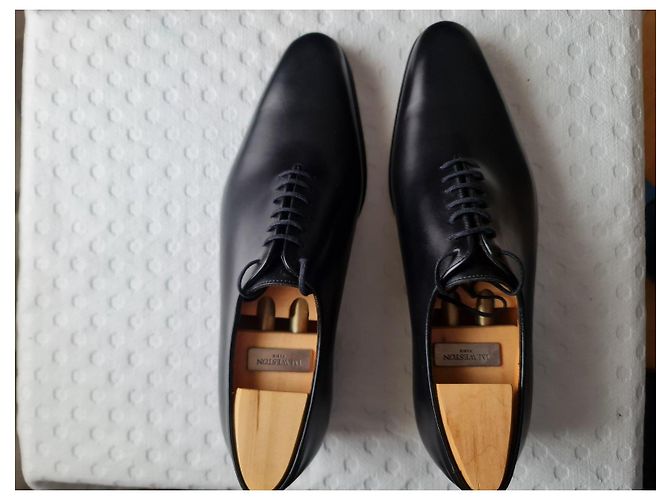 Scarpe Richelieu in pelle nera J.M. Weston Nero - vista 3