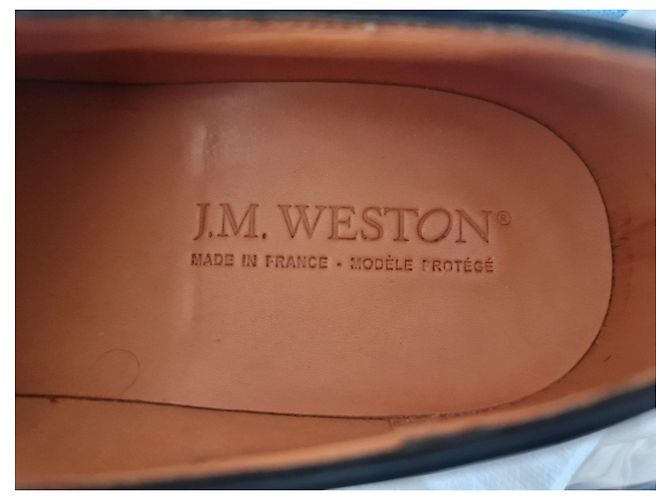 Scarpe Richelieu in pelle nera J.M. Weston Nero - vista 5