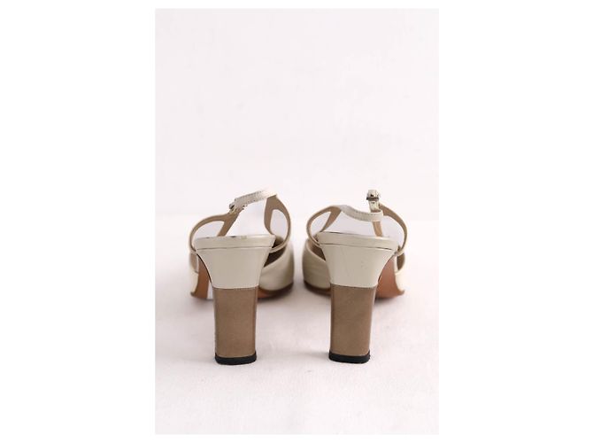 Chanel Ecru-Absatzschuhe Roh - Ansicht 2