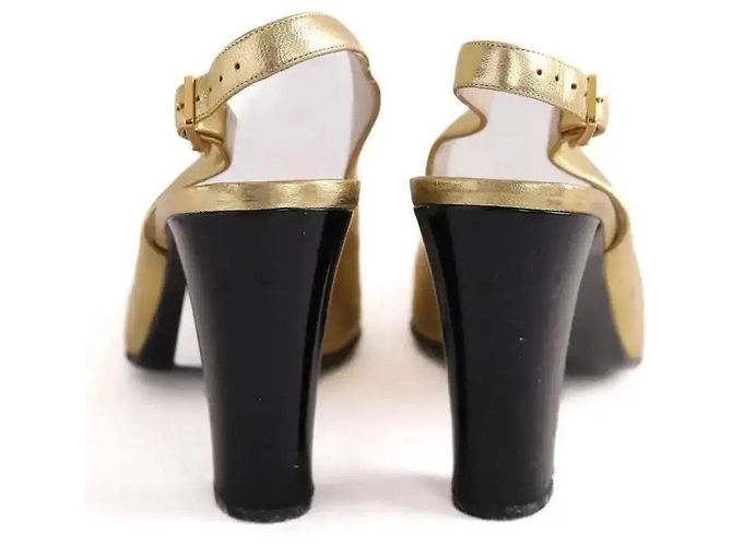 Chanel Tacchi dorati D'oro - vista 2