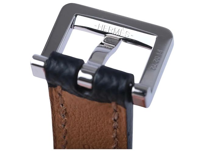 Cintura Hermès Pop H 15mm in pelle Epsom nera con hardware in palladio Nero - vista 3