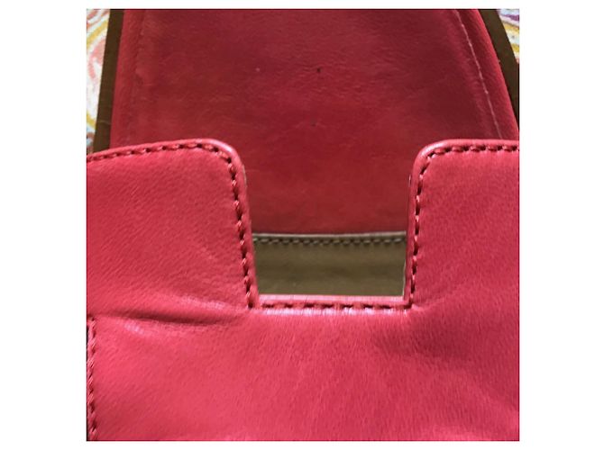 Sandalias Hermès Oran de piel rosa - vista 11