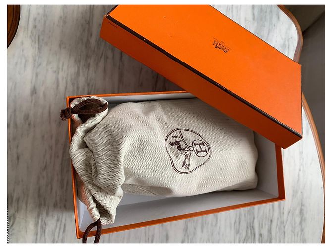 Sandalias Hermès Oran de piel rosa - vista 16
