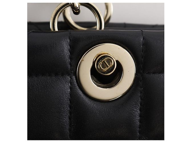 Dior Essential Kleine Tote Tasche Leder Tasche Schwarz - Ansicht 12