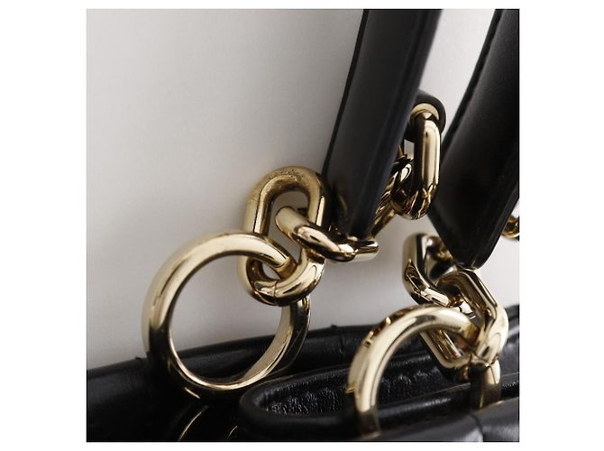 Dior Essential Kleine Tote Tasche Leder Tasche Schwarz - Ansicht 17