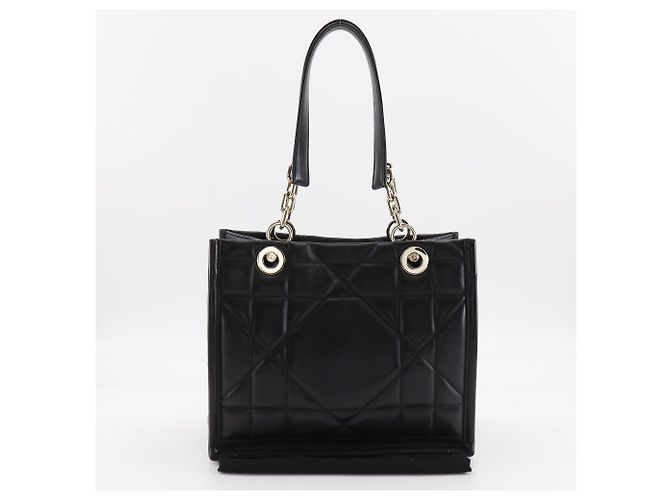 Dior Essential Kleine Tote Tasche Leder Tasche Schwarz - Ansicht 20